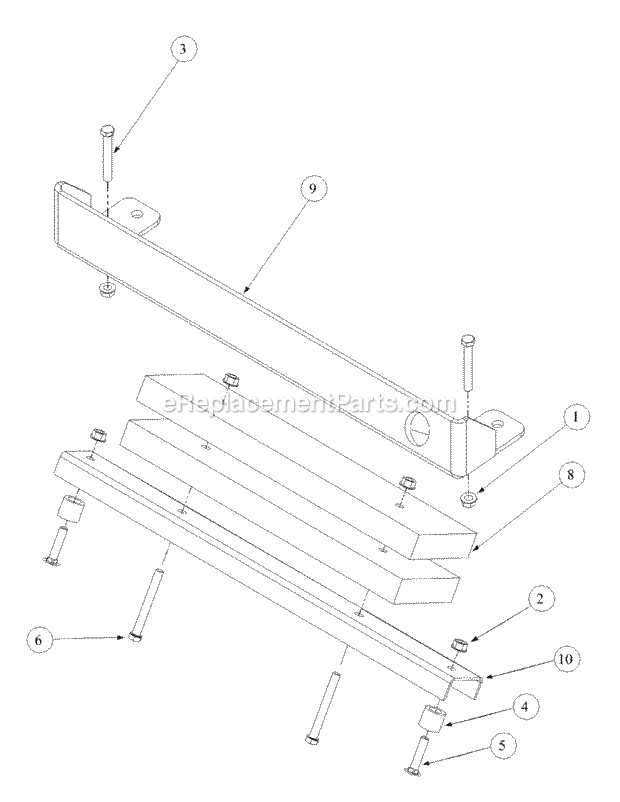 Rear Bumper Diagram and Parts List for M60-KH 53AB5BDX750-27-HP Cub Cadet Lawn Tractor
